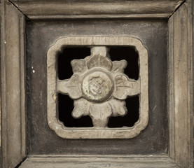 Carved wood of ancient China.