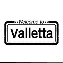 Obraz premium Welcome to Valletta city illustration design