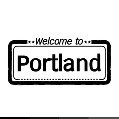 Welcome to Portland City illustration design
