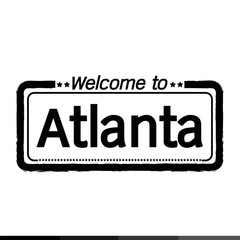 Welcome to Atlanta City illustration design