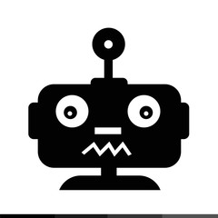 Robot emotion icon illustration design