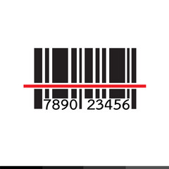 Barcode icon illustration design