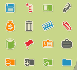 Office simple vector icons
