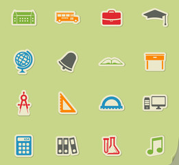 School simply icons