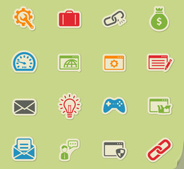 SEO and development simply icons