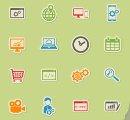 SEO and development simply icons