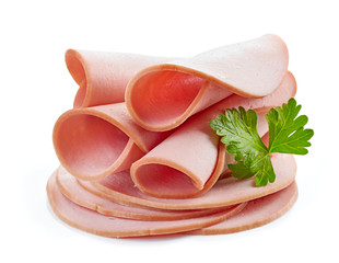 sliced boiled sausage