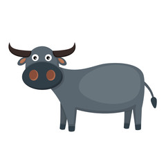 illustration of isolated buffalo on white background