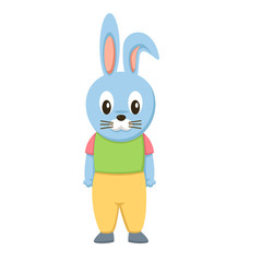 illustration of isolated  cute rabbit on white background