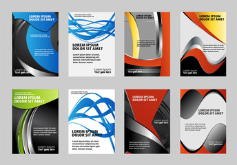 Flyer design collection cover design, brochure or document folder
