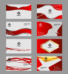 Vector business card set, elements for design
