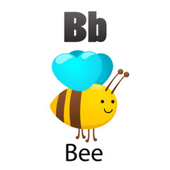 Obraz premium Alphabet letter B-Bee