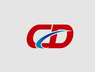 Letter C and D logo vector
