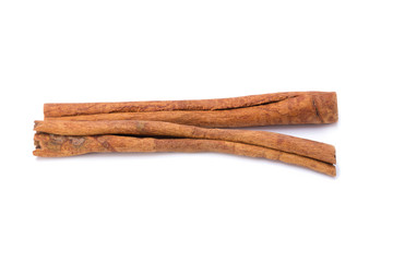 Cinnamon sticks isolated on white background