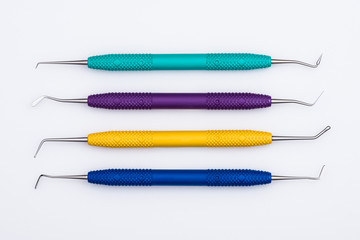 Fototapeta premium Dental tools on a white background