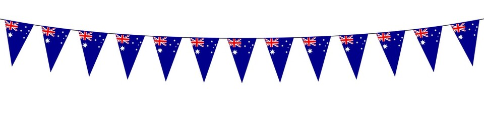 Banner. Garlands, pennants. Australia
