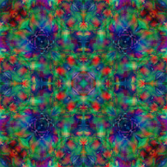 Kaleidoscopic design abstract ornament seamless texture, wavy ps
