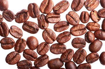Obraz premium palona kawa na białym tle na białym tle