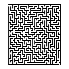 Labyrinth isolated on white background. Kids maze.