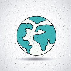 world planet isolated icon design, vector illustration  graphic 