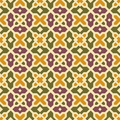 Antique seamless background image of square star cross geometry kaleidoscope
