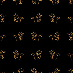 Black Seamless Musical Pattern. Symbol Fans of Rock Music