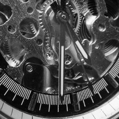 Detailed shot of a vintage watch or old watch.