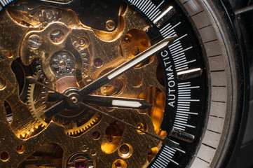 Detailed shot of a vintage watch or old watch.