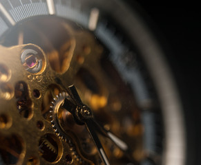 Detailed shot of a vintage watch or old watch.