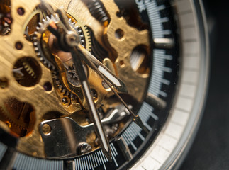 Detailed shot of a vintage watch or old watch. © jitpitak