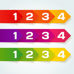 Vector next steps arrows for presentations.
