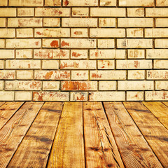 Grunge 3d room as copy space for product placement