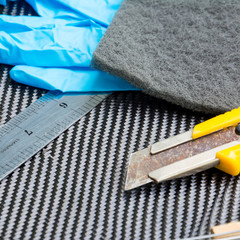 Carbon fiber Kevlar composite material background