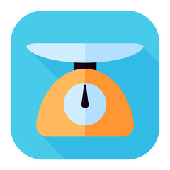 food scales flat icon