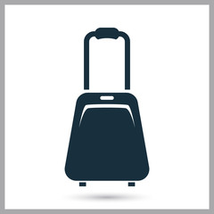 Travel suitcase icon on the background