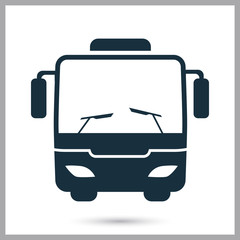 Travel bus icon on the background