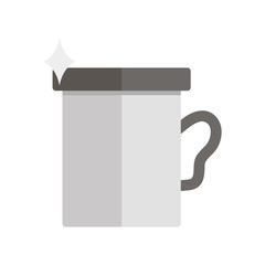 Flat travel mug icon