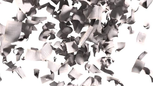 Pages falling white paper book literature business school 4k
