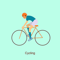 Sport people activities icon cycling