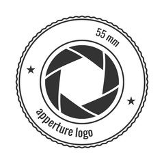 Logo element. Aperture photo emblem