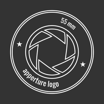 Logo element. Apperture photo emblem