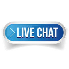 Live chat button vector blue