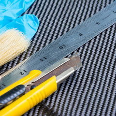Carbon fiber Kevlar composite material background