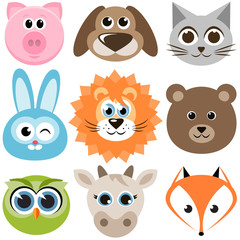 Fototapeta premium set of funny animals