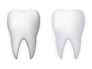 Tooth Poster Stomatology Realistic 3d Isolated Icon Template Background Mock Up Design Vector Illustration