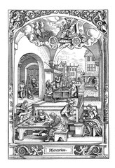 German urban life in early XVI century under Mercury sign (on Wednesday)