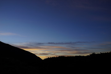 三俣蓮華岳　早朝　北アルプス　登山　山道　空　絶景