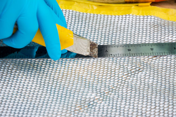 Carbon fiber Kevlar composite material background