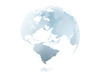 3d Globe against isolated white background.