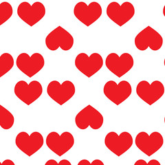 Hearts red seamless pattern